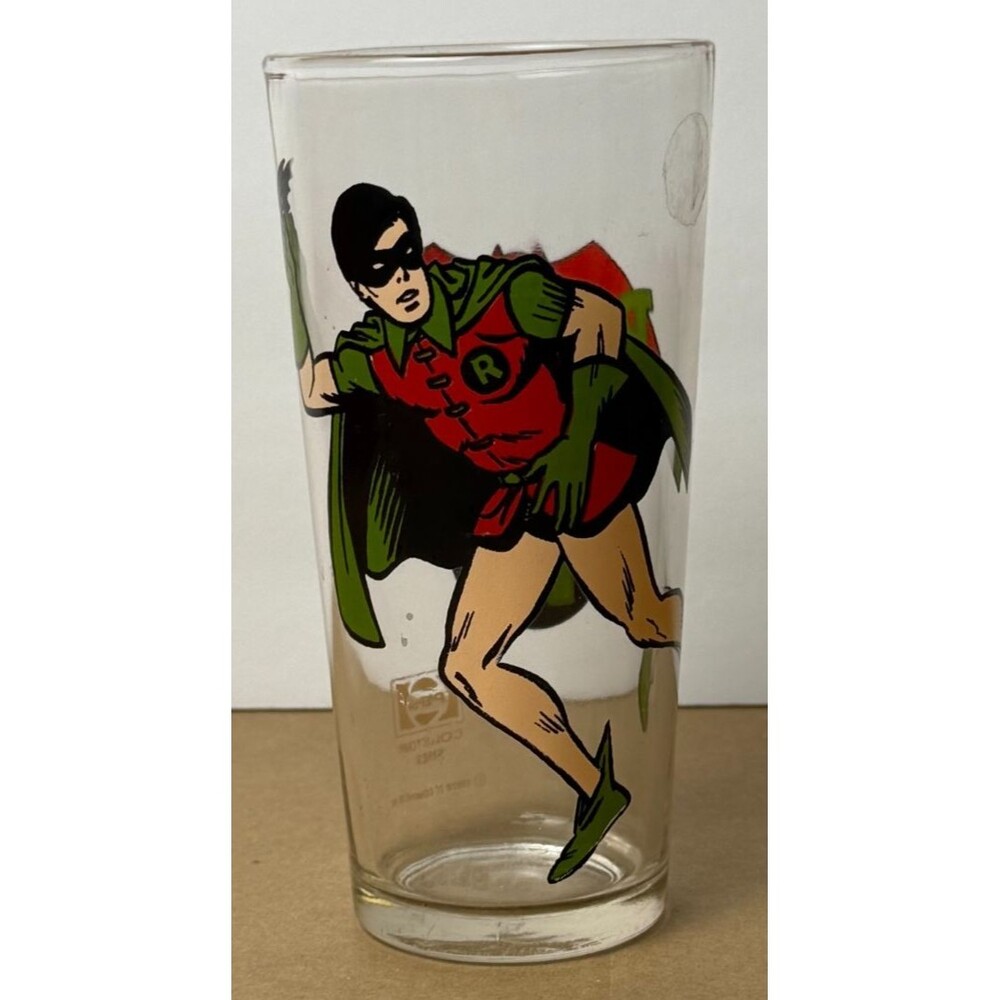 Vintage 70s Robin Pepsi Collector Series DC Comics TV Glass 1978 Promo USA‎ Made